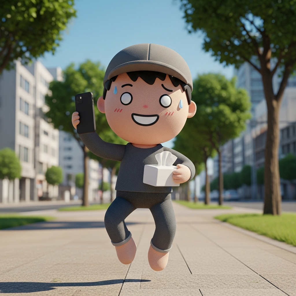 トイレを見つけた男の子